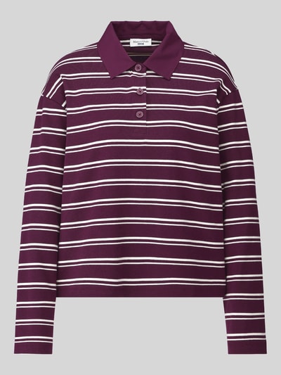 Marc O'Polo DENIM Relaxed Fit Poloshirt aus Baumwoll-Mix Bordeaux 2