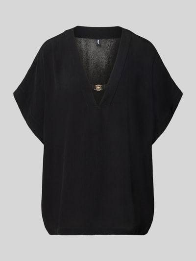 BOSS Loose Fit Tunika aus reiner Viskose Modell 'DOUBLE B' Black 1