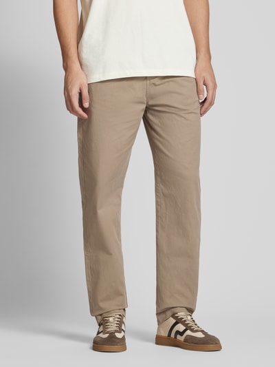 Lindbergh Tapered Fit Bundfaltenhose mit Gürtelschlaufen Beige 4