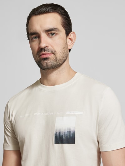 Tom Tailor Denim Regular Fit T-Shirt aus reiner Baumwolle Offwhite 3
