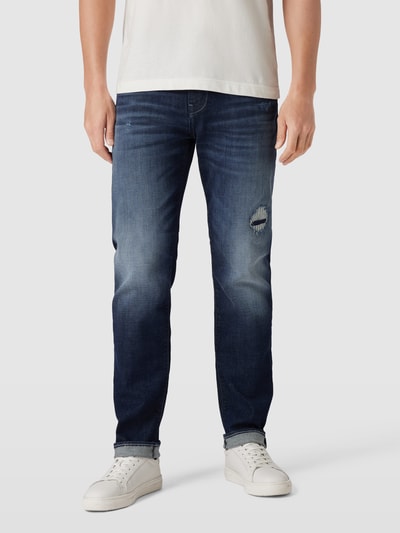 ARMANI EXCHANGE Slim fit jeans in destroyed-look Donkerblauw - 4
