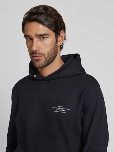 Jack & Jones Premium Hoodie met labelprint, model 'BLACHAD' Zwart - 3