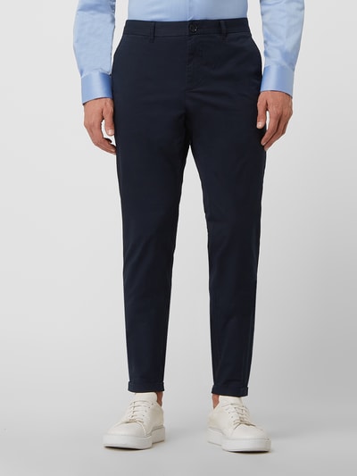 Matinique Chino met stretch, model 'Liam' Marineblauw - 4