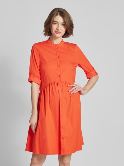 ROBE LÉGÈRE Knielanges Hemdblusenkleid mit Stehkragen Rot 4