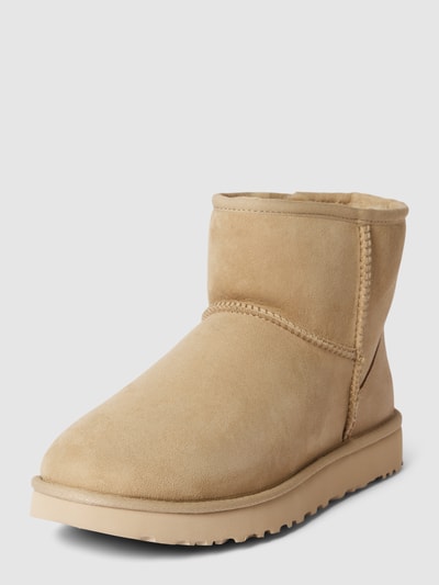 UGG Boots aus Leder mit Label-Patch Modell 'CLASSIC MINI' Sand 1