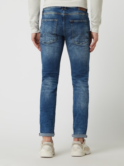 Petrol Slim fit jeans met stretch, model 'Seaham' Jeansblauw - 5