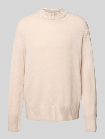 SELECTED HOMME Relaxed fit gebreide pullover van een mix van wol en kasjmier, model 'Calle' Ecru - 2