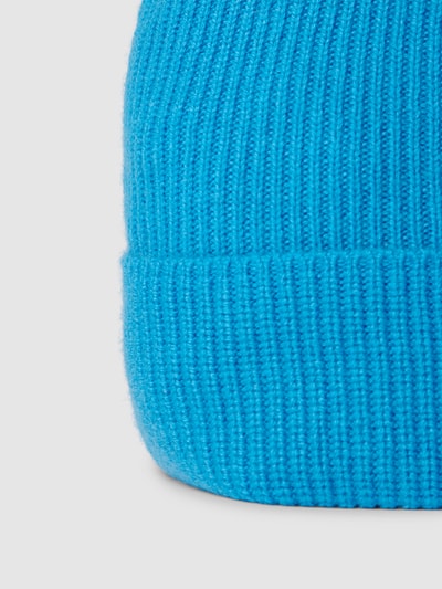 Christian Berg Woman Beanie aus Kaschmir in Ripp-Optik Blau 2