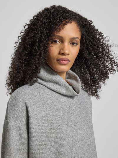 Tom Tailor Bluza o kroju relaxed fit ze stójką Jasnoszary melanż 3