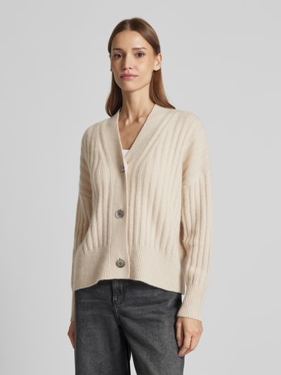 (The Mercer) N.Y. Cardigan mit V-Ausschnitt Sand Melange 4