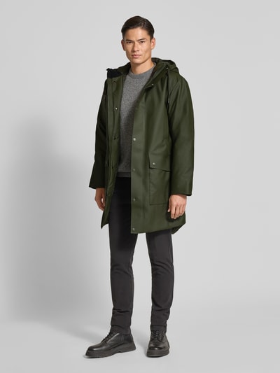 RAINS Funktionsjacke mit Kapuze Oliv 1