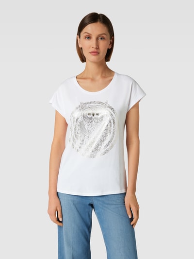 Montego T-Shirt mit Motiv-Print Weiss 4