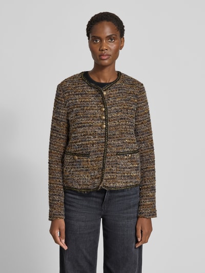 WHITE LABEL Blazer in Bouclé-Optik Gold 4