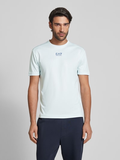 EA7 Emporio Armani T-Shirt mit Label-Print Mint 4