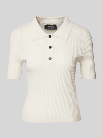 Marc Cain Strickshirt mit Strukturmuster Offwhite 2