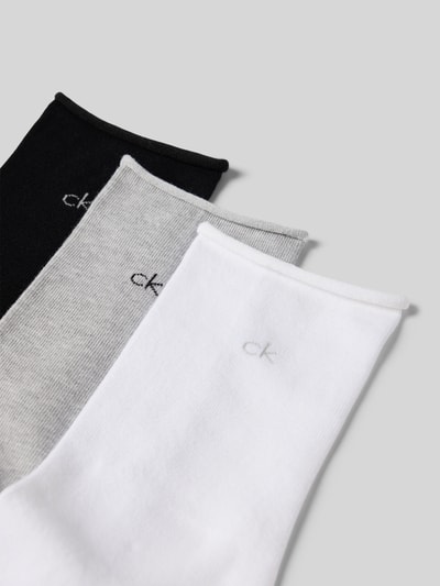 CK Calvin Klein Socken mit Logo-Stitching im 3er-Pack Hellgrau 2