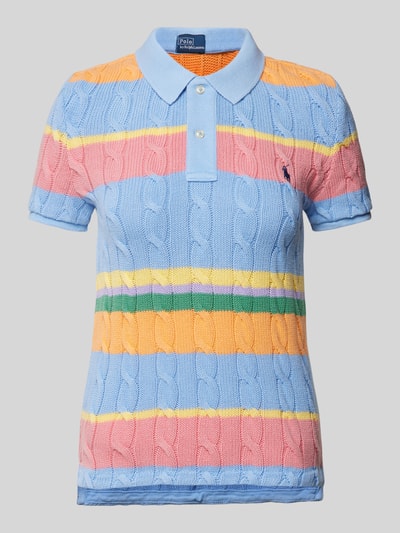 Polo Ralph Lauren Poloshirt in Strick-Optik Hellblau 2