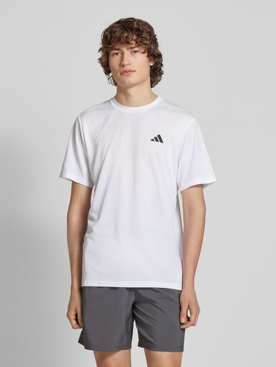 adidas Training T-Shirt mit Label-Print Weiss 4