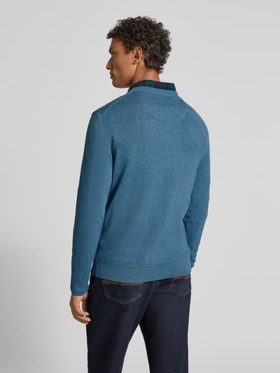 Tom Tailor Sweter z dzianiny o kroju regular fit z czystej bawełny Niebieski 5