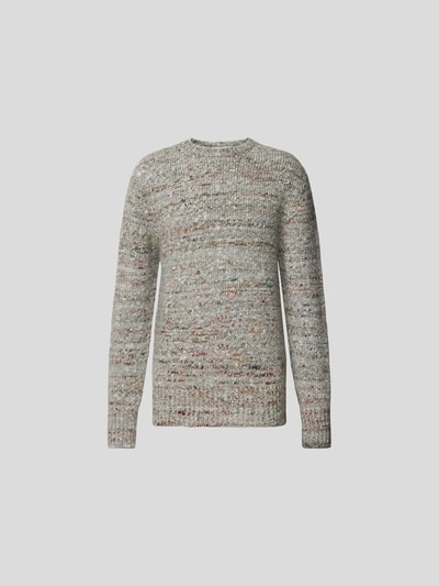 Lardini Wollpullover mit Seide-Anteil Beige Melange 2