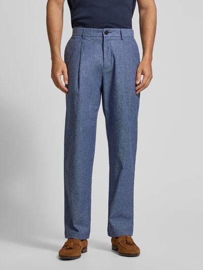 Matinique Regular Fit Chino aus Leinen-Baumwoll-Mix Modell 'hart' Blau 4