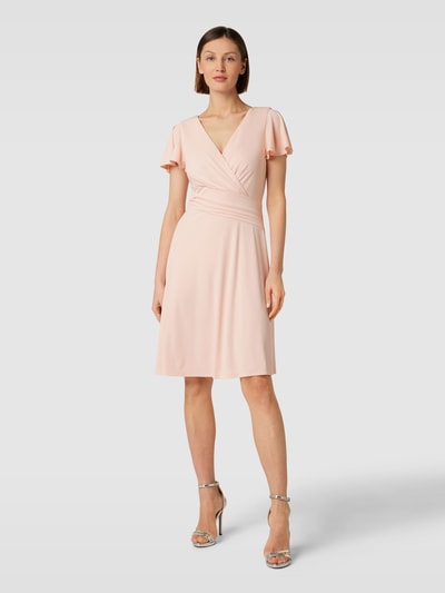 Lauren Ralph Lauren Knielanges Cocktailkleid in Wickel-Optik Modell 'BESARRY' Rose 1