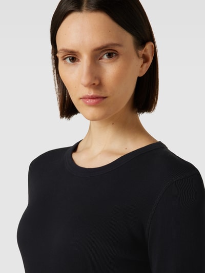 Drykorn Shirt met lange mouwen en ronde hals, model 'NURIT' Zwart - 3
