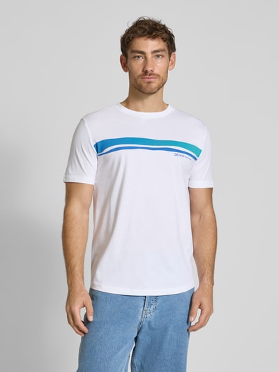 Tom Tailor Denim Regular Fit T-Shirt aus reiner Baumwolle Weiss 4