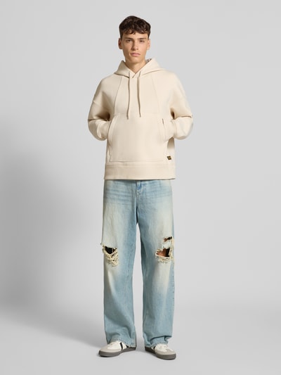 G-Star Raw Loose fit hoodie met kangoeroezak, model 'Scuba' Offwhite - 1