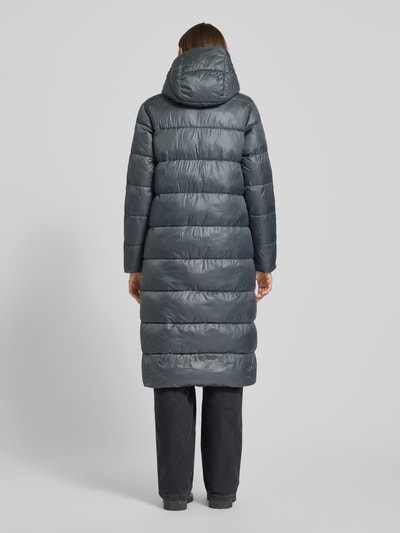 Blauer Usa Gewatteerde lange jas met labeldetail, model 'BELLEVUE' Donkergrijs - 5