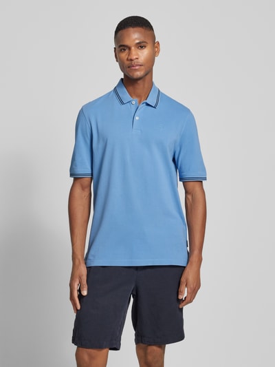 bugatti Regular Fit Poloshirt mit Label-Detail Blau 4