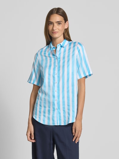 ETERNA Regular fit blouse met 1/2-mouwen Aquablauw - 4