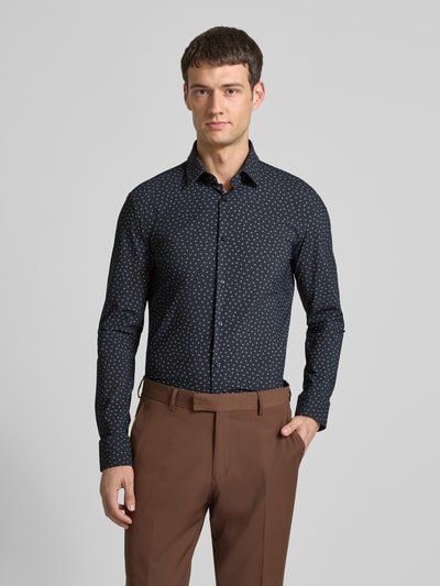 BOSS Slim fit zakelijk overhemd met elastisch performancemateriaal, model 'HANK' Zwart - 4