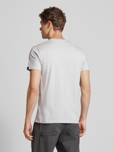 Alpha Industries T-Shirt mit Label-Print Hellgrau 5