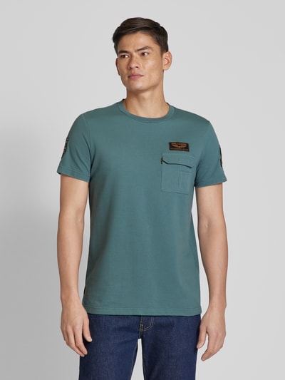 PME Legend T-shirt met borstzak Petrol - 4