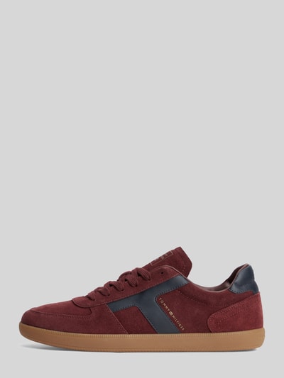 Tommy Hilfiger Sneaker aus echtem Leder mit Logo-Schriftzug Bordeaux 2
