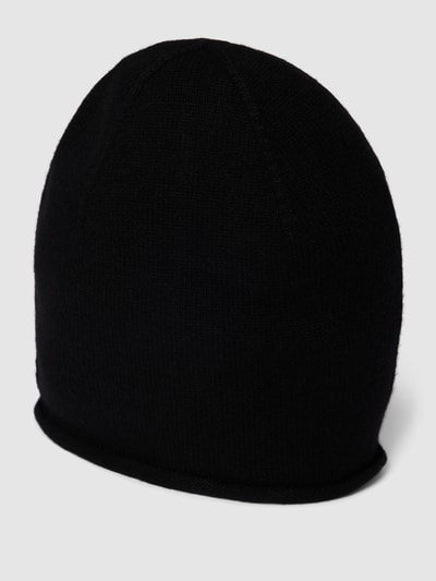 Christian Berg Woman Beanie aus Kaschmir mit Rollsaum Black 1