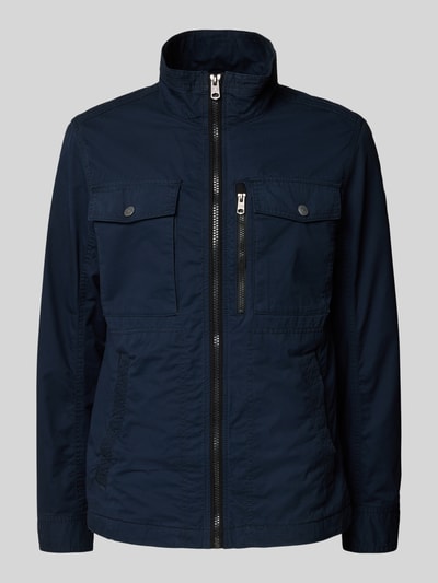 Produktfoto, Regular Fit Jacke aus reiner Baumwolle von Tom Tailor in Two-Tone-Optik, Reißverschluss, seitliche Eingrifftaschen, aufgesetzte Brusttaschen, Innentasche