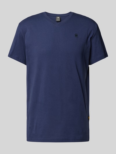 G-Star Raw T-Shirt mit Label-Print Modell 'Base' Bleu 2