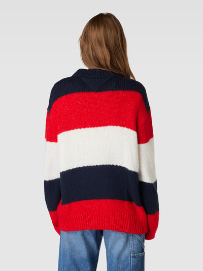 Tommy Jeans Sweter z dzianiny w stylu Colour Blocking Granatowy 5