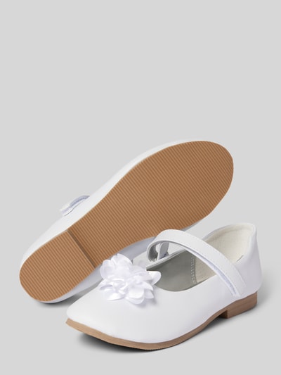 Happy Girls Ballerinas mit floraler Applikation und Klettverschluss Weiss 4