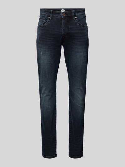 Petrol Slim Fit Jeans im 5-Pocket-Design Black 2