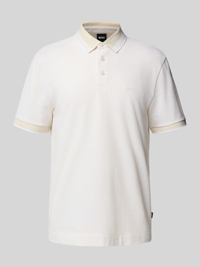 BOSS Regular Fit Poloshirt aus reiner Baumwolle Offwhite 2