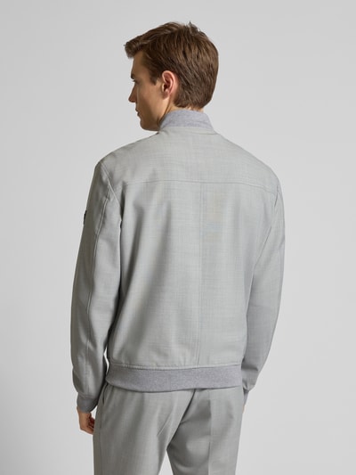 JOOP! Collection Bomberka z prążkowanymi wykończeniami model ‘Indro’ Jasnoszary 5