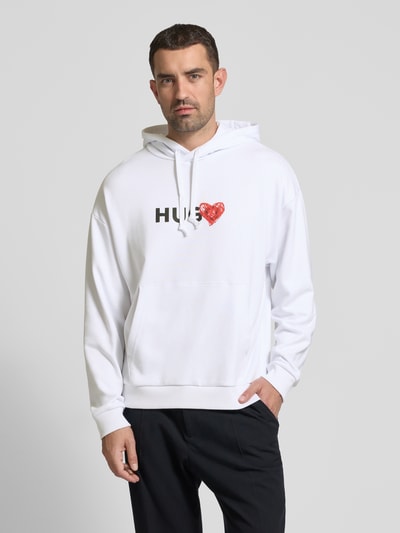 HUGO Hoodie mit Kapuze Modell 'Dewgili' Weiss 4