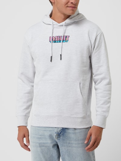 MARKET Oversized Hoodie mit Smiley® Hellgrau Melange 4