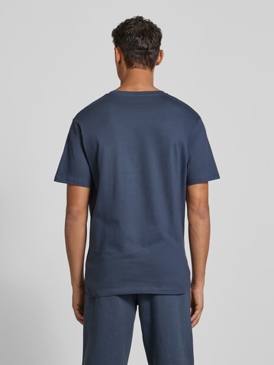 Wood Wood T-shirt z wyhaftowanym logo i okrągłym dekoltem Niebieski 5