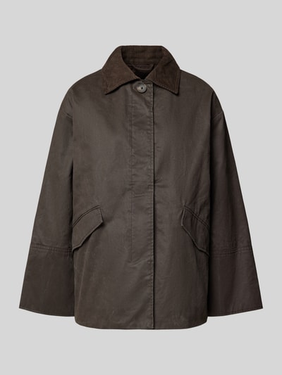OPUS Funktionsjacke mit verdeckter Knopfleiste Modell 'Haminu' Mittelbraun 1