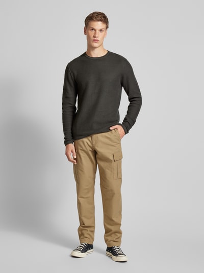 Only & Sons Gebreide pullover met ronde hals, model 'ERIC' Antraciet - 1