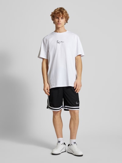 KARL KANI Loose Fit Shorts mit Label-Stitching Black 1